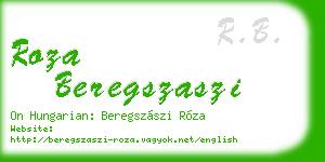 roza beregszaszi business card